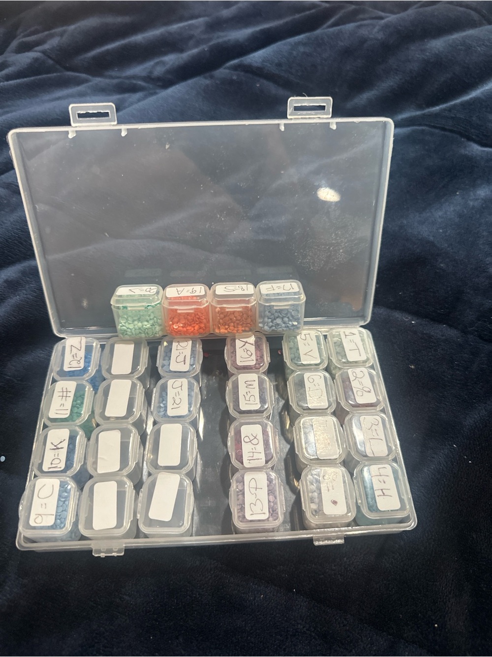 Diamond Painting Storage Organizer   Labeled Containers & Leftover Drills